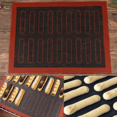 MATA SILIKONOWA do pieczenia PERFOROWANA 40x30 cm ciastka EKLER ptyś